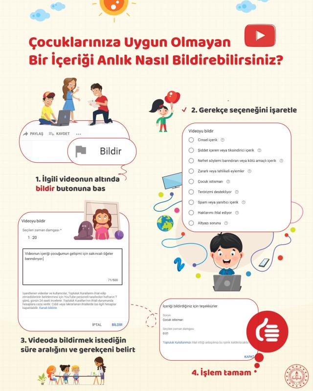MEB'den uygunsuz içerikli videolar konusunda ailelere uyarı