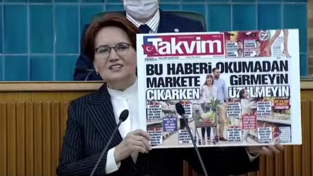 Meral Akşener, Takvim gazetesinin tartışılan manşetini eleştirdi: Hiç mi utanmıyorsunuz?