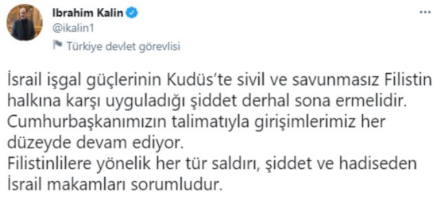 Mescid-i Aksa'da saldırılar devam ederken, Türkiye'den tepkiler peş peşe geldi