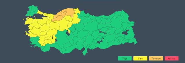 Meteoroloji'den 22 ile sarı, 6 ile turuncu kodlu uyarı! Şiddetli yağış, dolu ve fırtına geliyor