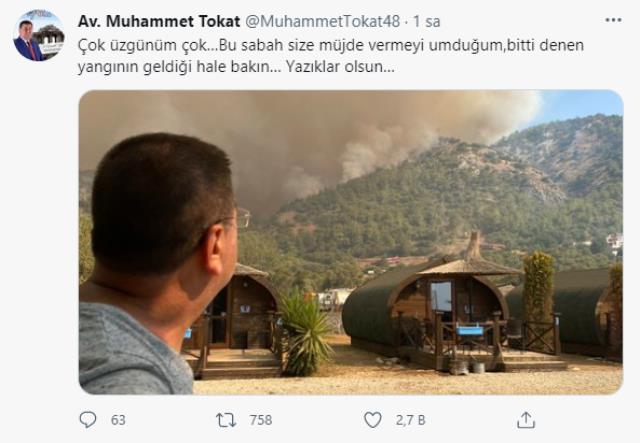 Milas Belediye Başkanı Muhammet Tokat: Eyvah, yangın kritik eşiği aşarak siteler tarafına geçti Milas Belediye Başkanı Muhammet Tokat: Eyvah, yangın kritik eşiği aşarak siteler tarafına geçti