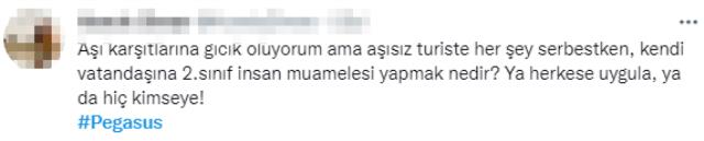 Pegasus'un attığı mesaj sosyal medyada tepki topladı: Virüsü sadece Türk vatandaşları mı bulaştırıyor?