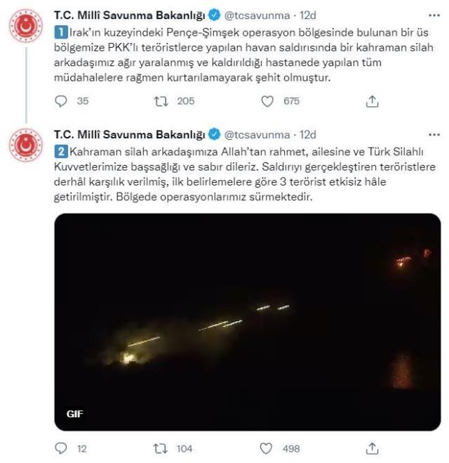 Pençe-Şimşek operasyonunda bir askerimiz şehit oldu Pençe-Şimşek operasyonunda bir askerimiz şehit oldu