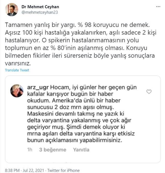 Prof. Mehmet Ceyhan yine takipçilerinden biriyle gerildi: Sayfamı tuvaletinin duvarı sandı herhalde