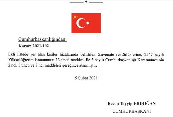 Resmi Gazete'de yayımlandı! Cumhurbaşkanı Erdoğan, 11 üniversiteye rektör atadı