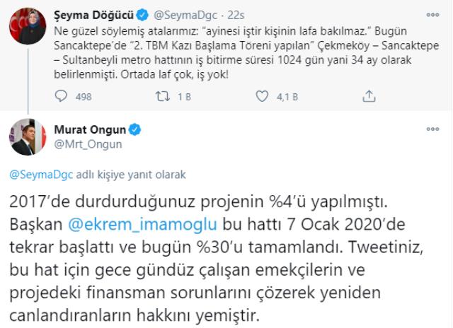 Sancaktepe Belediye Başkanı Döğücü ile İBB Sözcüsü Ongun Twitter'da atıştı