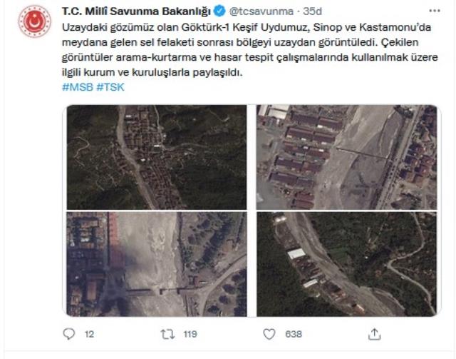 Selin felaketini yaşayan Bozkurt uzaydan görüntülendi! Yıkım çok büyük