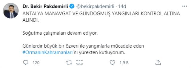 Son Dakika: Antalya'nın Manavgat ve Gündoğmuş ilçelerindeki yangınlar 10 gün sonra kontrol altına alındı