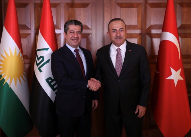 Son dakika haberi: Çavuşoğlu ve Barzani Ankara'da bir araya geldi.