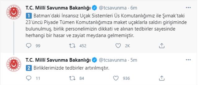 Son Dakika: Batman'da askeri tesise 3 adet maket uçakla saldırı girişimi