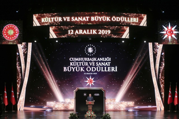 Cumhurbaşkanı Erdoğan, Kültür Sanat Büyük Ödülleri Töreninde konuştu.