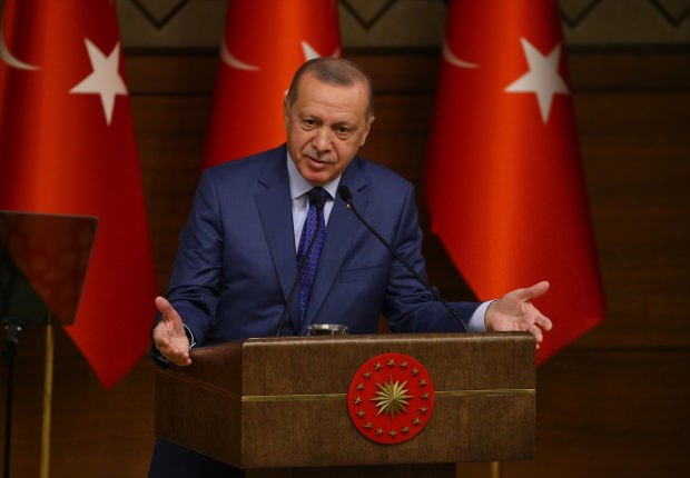 Son dakika- Cumhurbaşkanı Erdoğan'ın konuşma yaptığı anlardan bir kare