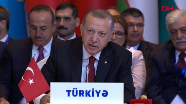 Cumhurbaşkanı Erdoğan'ın konuştuğu anlardan bir kare