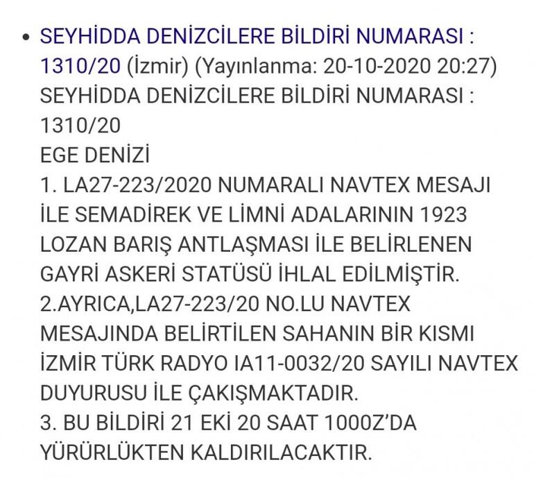 Son dakika haberi: Türkiyeden 2 ayrı NAVTEX ilanı
