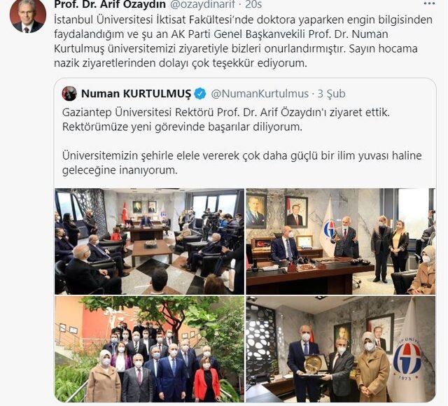 Sosyal medyayı ikiye bölen fotoğraf: Rektör koltuğunu AK Parti Genel Başkanvekili Numan Kurtulmuş'a bıraktı