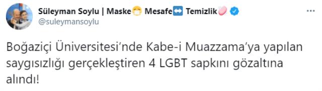 Süleyman Soylu'nun LGBT tweeti Fransa'da engellendi
