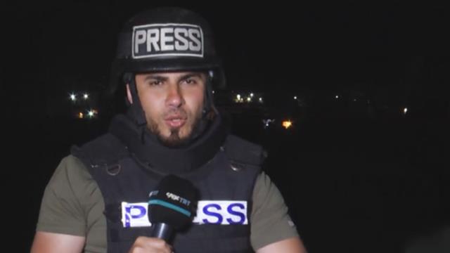 TRT Arabi muhabiri, canlı yayın esnasında İsrail'in bombalı saldırısına yakalandı