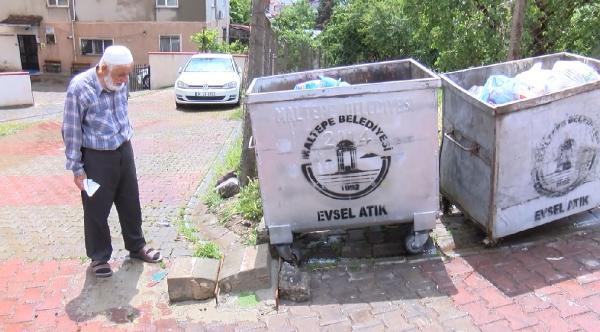 Yokuşun başına koyulan çöp konteyneri, mahallelinin kabusu oldu