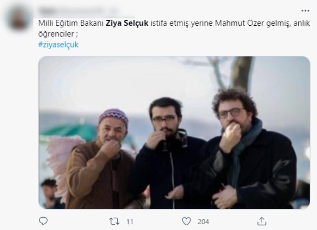Ziya Selçuk'un Milli Eğitim Bakanlığı görevinden istifa etmesi sosyal medyada gündem oldu